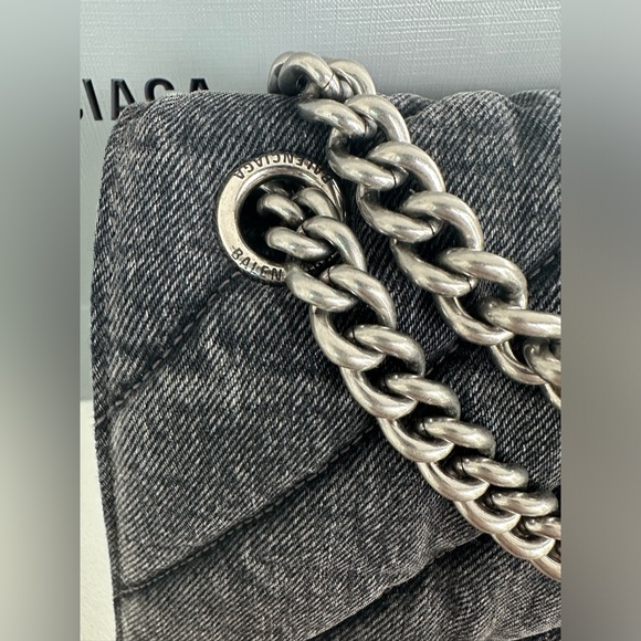 Brand NEW Balenciaga Cotton Quilted Crush Shoulder Bag - Picture 4 of 8